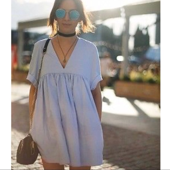 zara blue playsuit